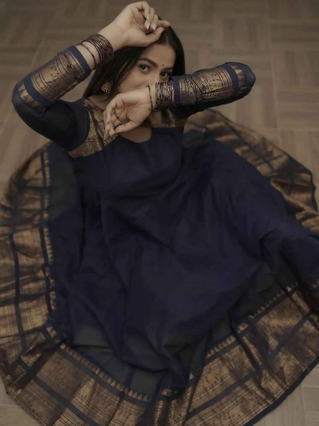 Signature Kanchi Cotton Anarkali & Dupatta