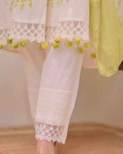 Lime Glow Aline Handwork Pakistani Suit