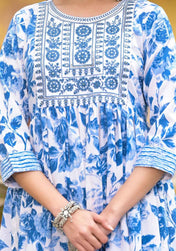 Dewdrop Blue Pure Viscose Kurta Set