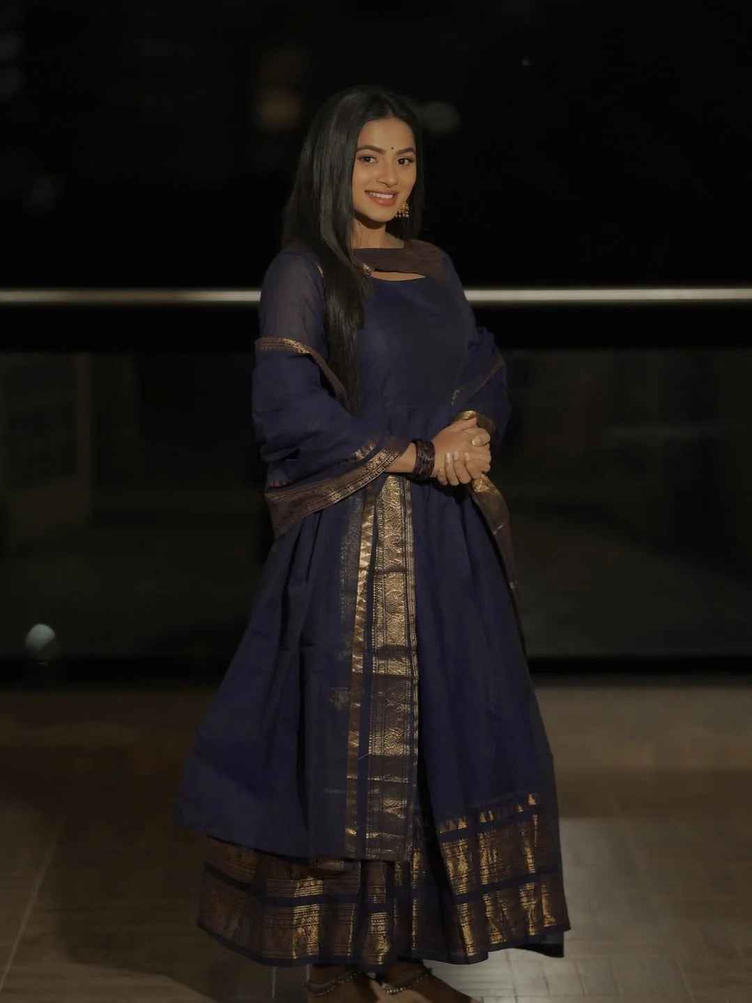 Signature Kanchi Cotton Anarkali & Dupatta